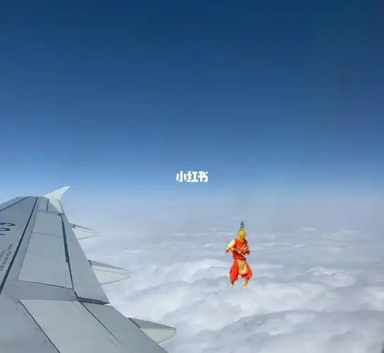 今天飞机上遇到孙悟空了