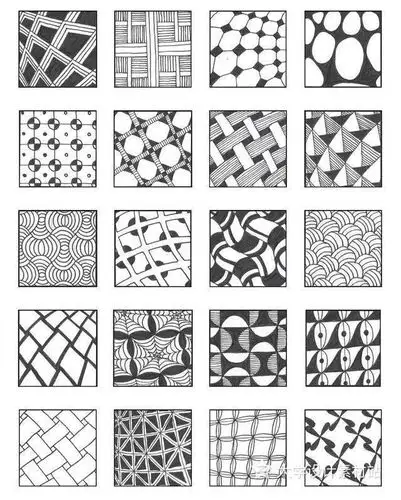 一组关于装饰画点线面平面构成,也是考设计类院校参考素材