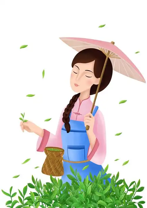 采茶女|插画|商业插画|青花煮茶 - 原创作品 - 站酷 (zcool)