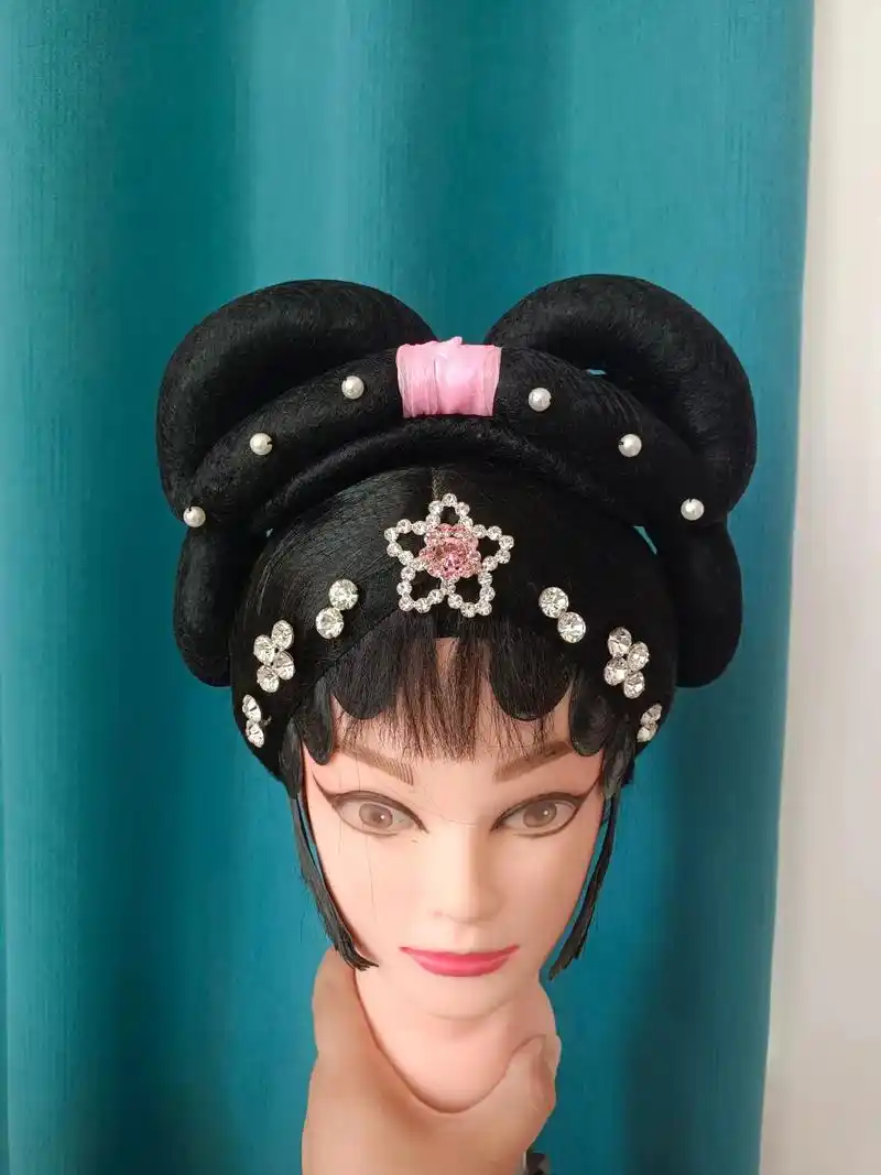 戏曲发鬏 京剧古装头发髻 越剧黄梅戏发包.简单可爱款丫环花旦 - 抖音