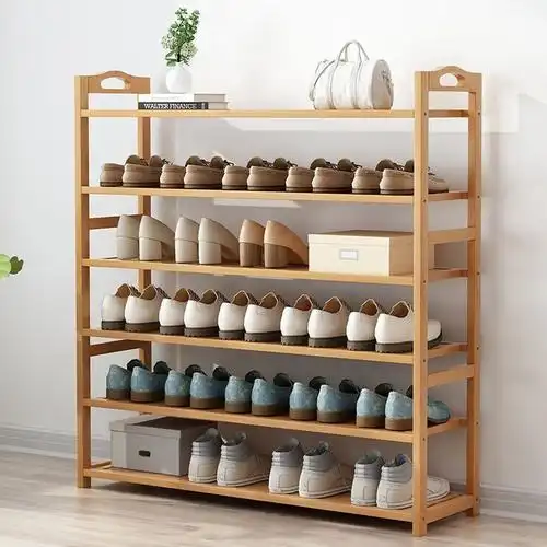 简易竹鞋架门口宿舍寝室竹制放鞋架子楠竹鞋架简易门口家用经济二层