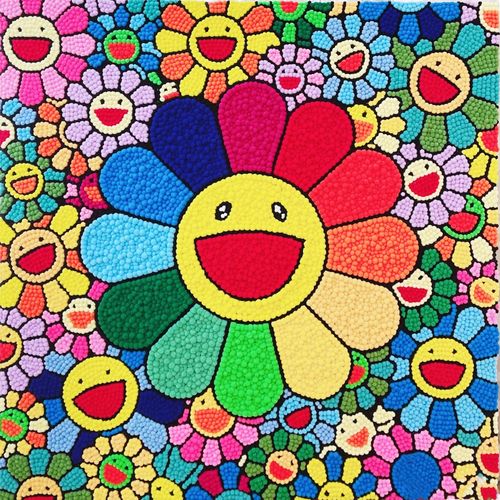 毛球画太阳花小红diy村上隆绒球画生日礼物套餐diy