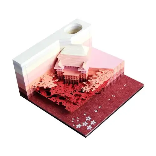 日本清水寺便签纸本创意可撕纸雕模型建筑便利贴抖音网红立体便条