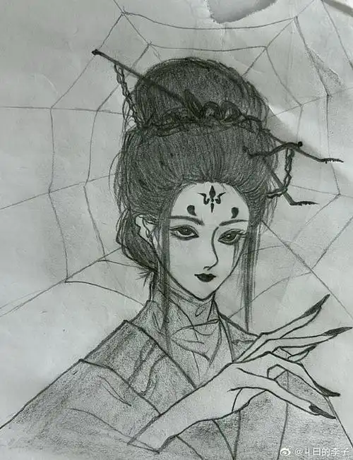 每日一画##临摹#黑神话之蜘蛛精#黑神话