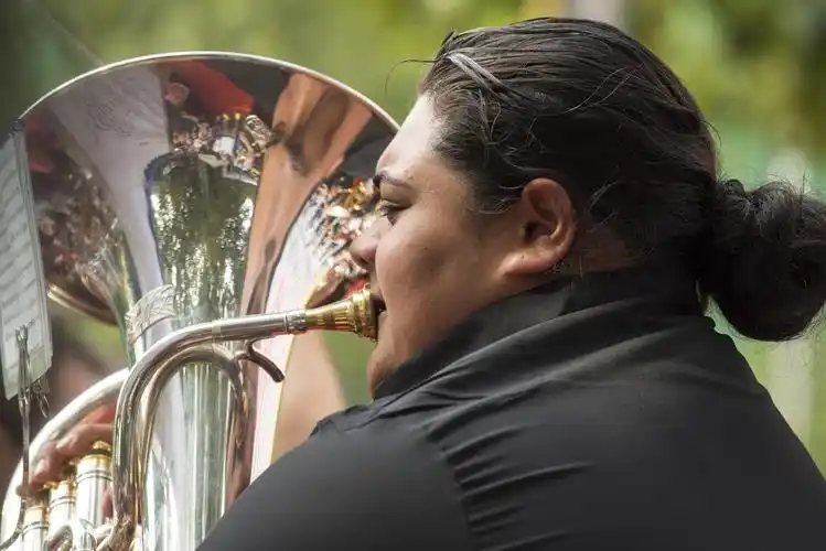 标题:上海旅游节上的吹奏乐