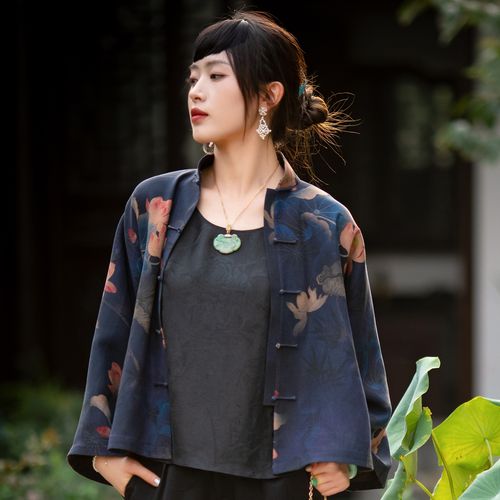 香云纱上衣女秋款