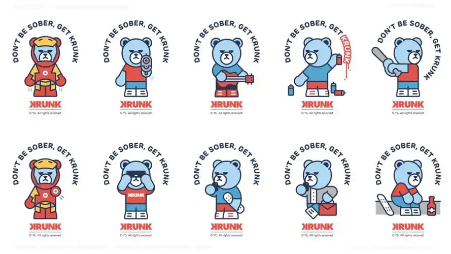 yg bear krunk 潮流品牌吉祥物/ip动漫角色/玩偶熊研究报告