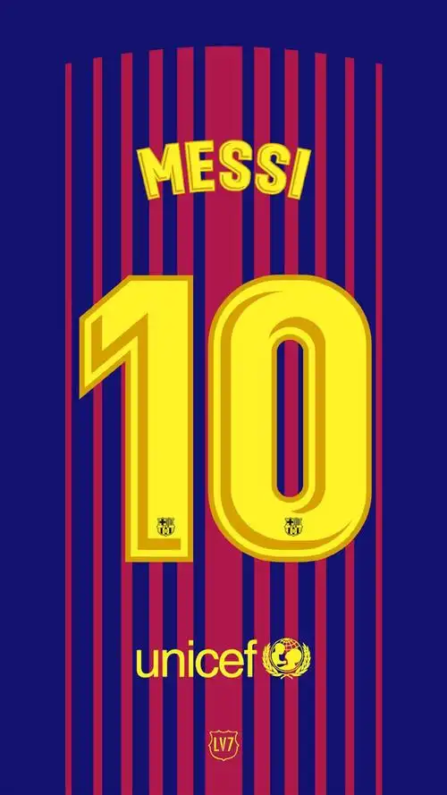梅西球衣主题手机壁纸图片
