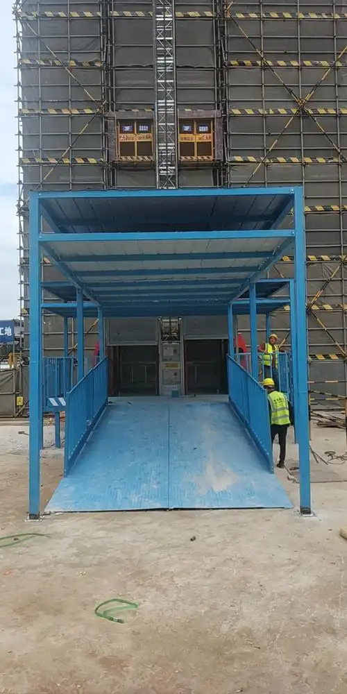 工地斗车运料平台 升降机电梯井口斜坡平台 可来图或按尺寸订做