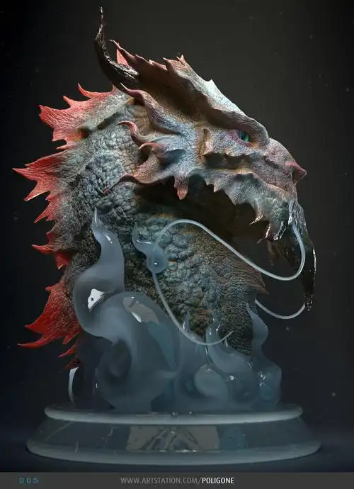 龙头zbrush雕刻作品