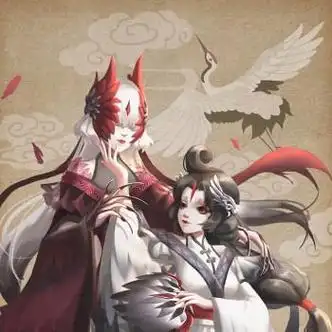 第五人格红蝶仙鹤皮肤第五人格红蝶仙鹤奇幻白发和服头像绘画作品