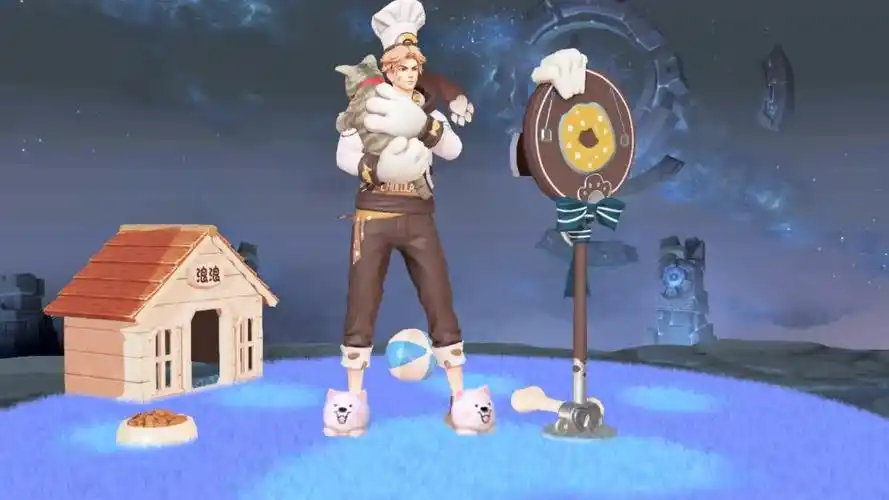 王者荣耀孙策猫狗日记荣耀战令星元皮肤展示