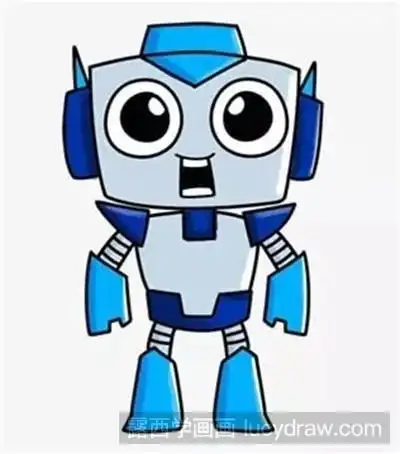 儿童画教程:教你画机器人-露西学画画