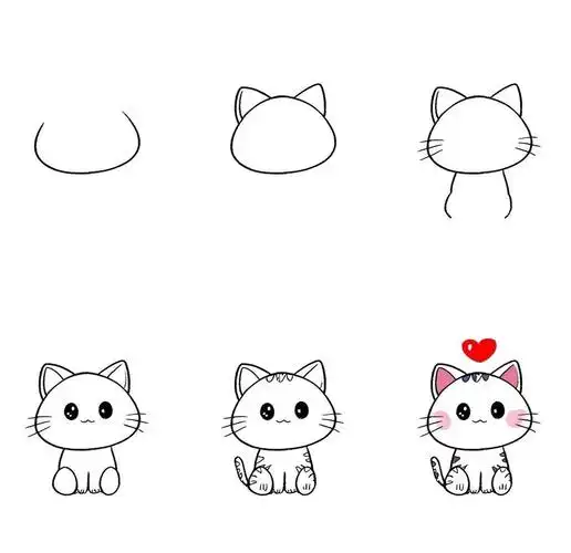 🐱简笔画小猫可爱画法✨