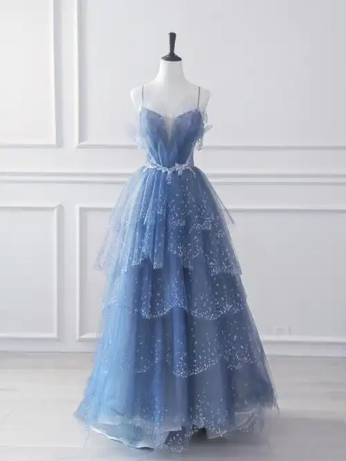 丽水婚纱全网都在找的仙女蓝色礼服76