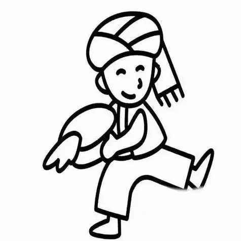 简笔画傣族小朋友