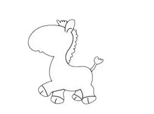 可爱黑白斑马简笔画怎么画简单斑马简笔画步骤图解