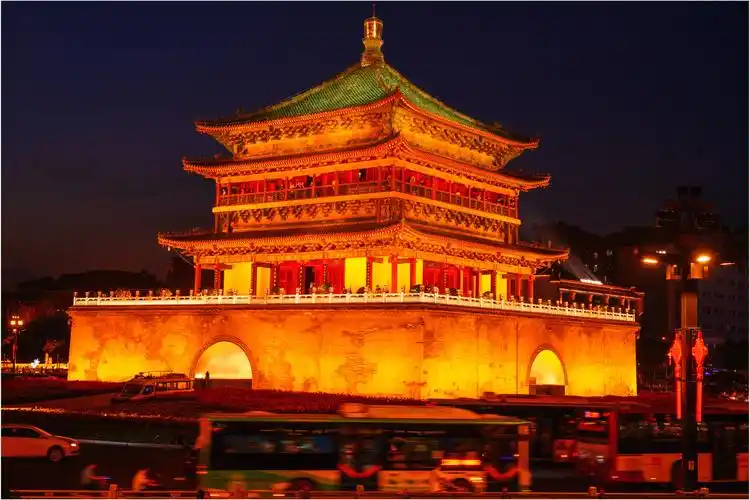 西安掠影之"迷人的西安钟鼓楼夜景"(拍摄于2020-9-7夜)