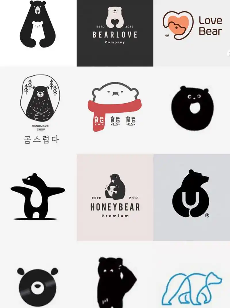 【建议收藏】小熊logo灵感分享|36个熊logo 专注#设计#创意#灵感#分享