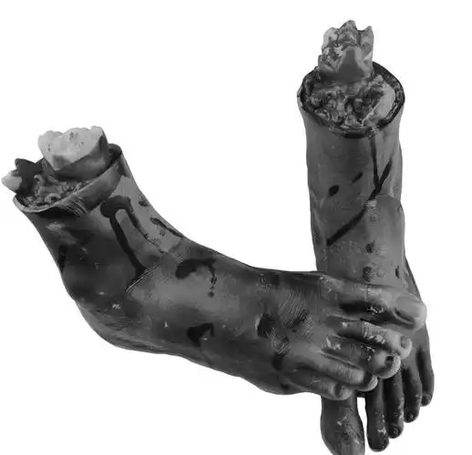 万圣节断手断脚整蛊玩具恐怖断手假脚黑色皮肤色套装