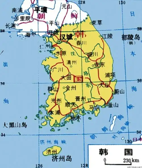 地图:韩国