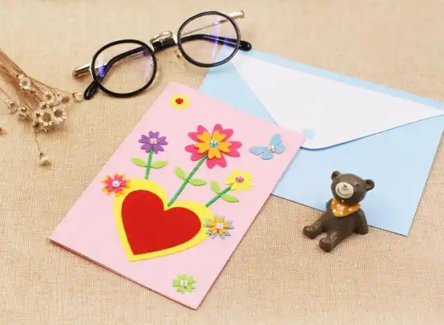 手工制作2019年贺卡图片素材大全感恩节卡片可爱立体翅膀爱心创意贺卡