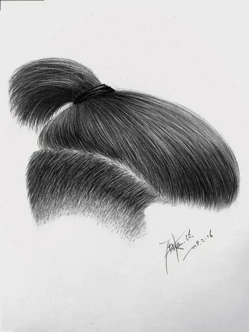 画头发的素材发型素描