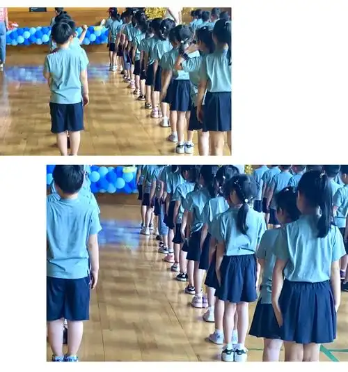 我们的站姿越来越挺拔,因为逸心小朋友可是在课堂上为大家示范