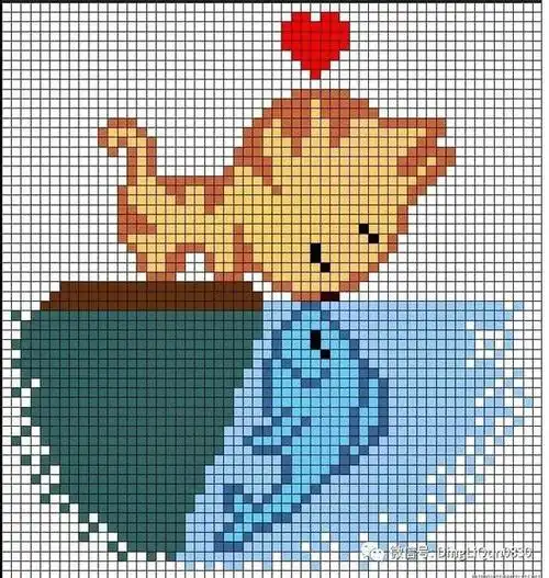 毛衣绣花图案小动物十字绣动物简单图案大全图片