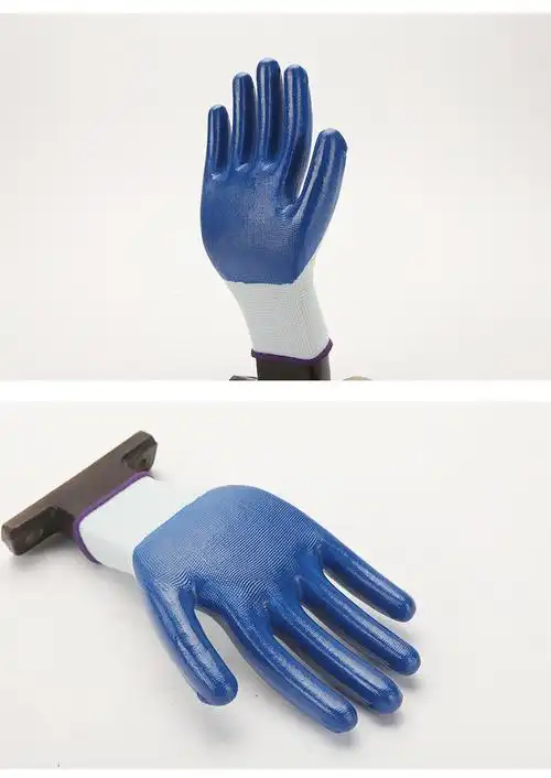13针丁腈蓝手套_09