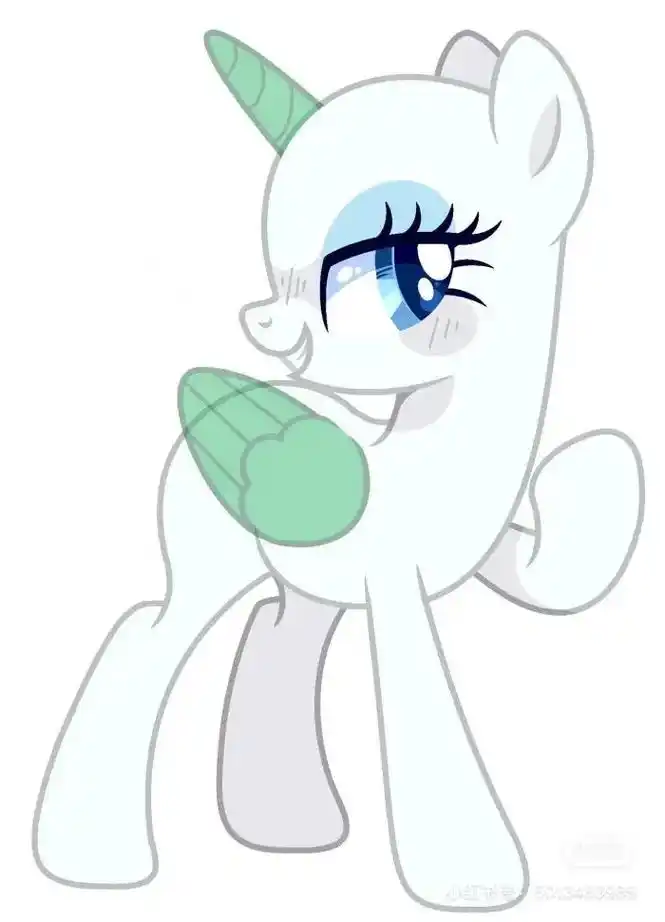 给你们一些模板#小马宝莉 - 抖音