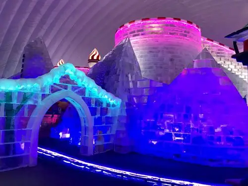 观看哈尔滨的冰雕展
