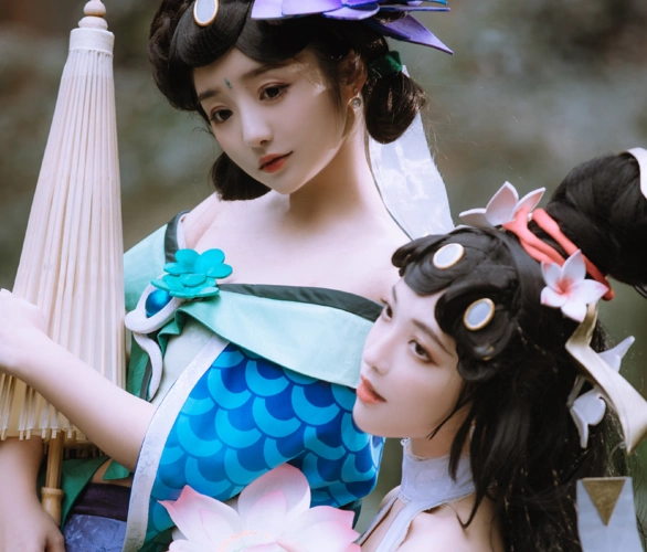 绝美大乔小乔cos,会不会打游戏不重要,重要的是:想收妖了