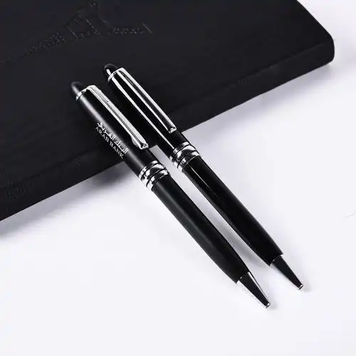 热卖新款广告金属笔 黑亮磨砂金属圆珠笔 116mm 普通笔芯定制logo