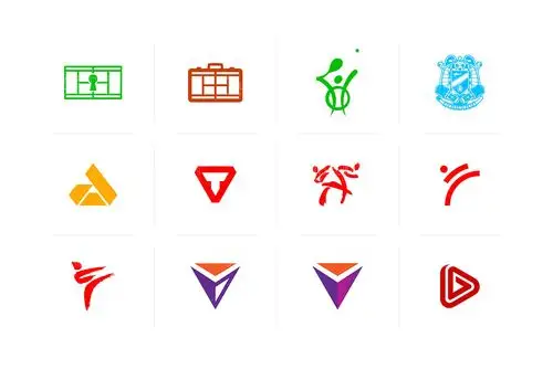关键词:运动图标瑜伽logo体育相关logo设计模板