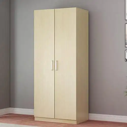 金菲罗格白枫色木质衣柜员工宿舍衣柜两门更衣柜