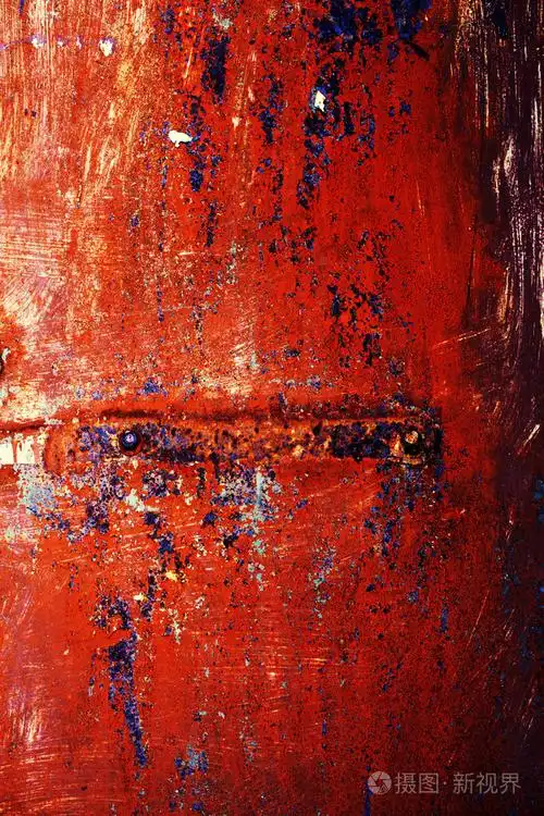 与旧的裂纹漆破旧生锈的金属