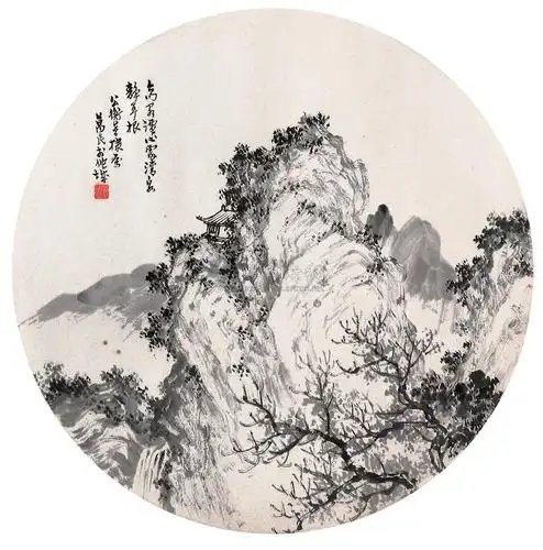 【水墨山水 团扇 水墨纸本】拍卖品_图片_价格_鉴赏_绘画_雅昌艺术品