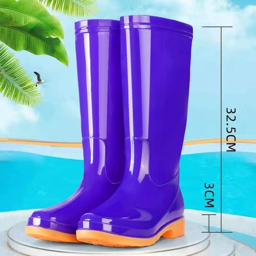 加棉保暖防滑水鞋四季高筒女雨鞋雨天外穿防水鞋中筒成人雨靴胶鞋