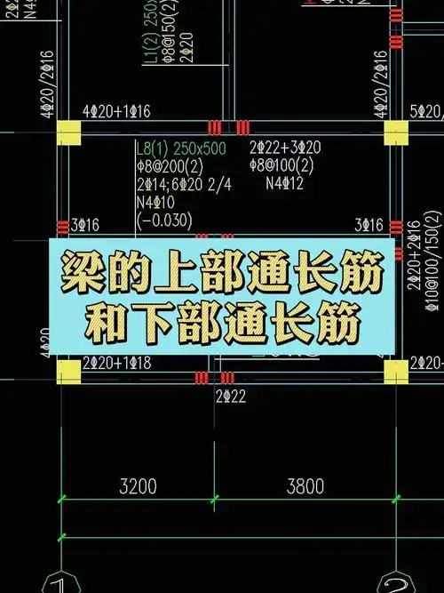 建筑识图梁的上部通长筋和下部通长筋