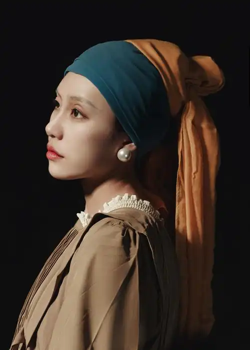 戴珍珠耳环的少女