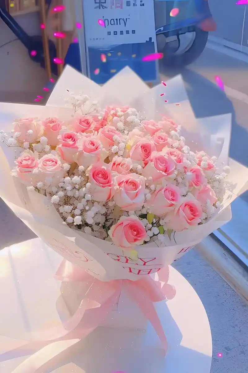 有一种花叫满天星 "它的花语是,我甘愿做配角,瞒着所有人爱你