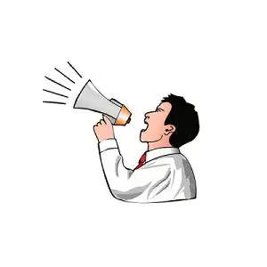 卡通人物喊喇叭