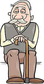 老人,卡通,插画,老头,爷爷