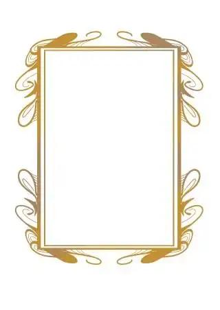 长方形欧式花纹边框