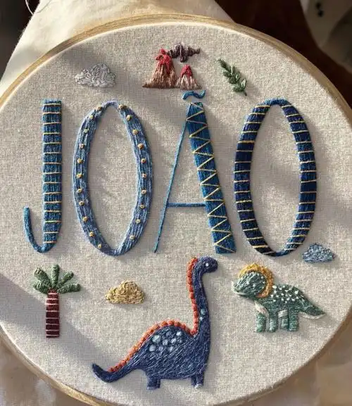 有趣的字母绣2简单针法字母绣