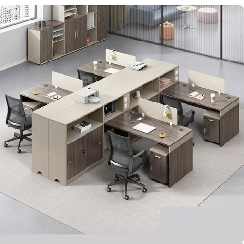 财务桌椅组合办公桌屏风卡座2/4/6人位组合简约职员桌办公室桌子