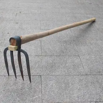 铁耙子15米锻打锄头老式锄尖齿耙多齿耙松土锄四齿耙二齿耙奔新农ben