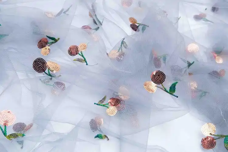 亮片星星羽毛纱 仙女拍照背景布 ins美甲网红装饰道具小清新 肉粉亮片