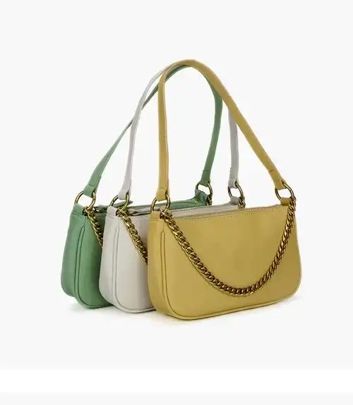 天颛herbalheaven食草堂新款马卡龙女包时尚牛皮金链腋下包多色包夏天